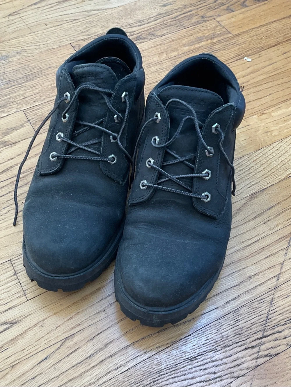 Timberland Black Lace-Up Waterproof Work Boots